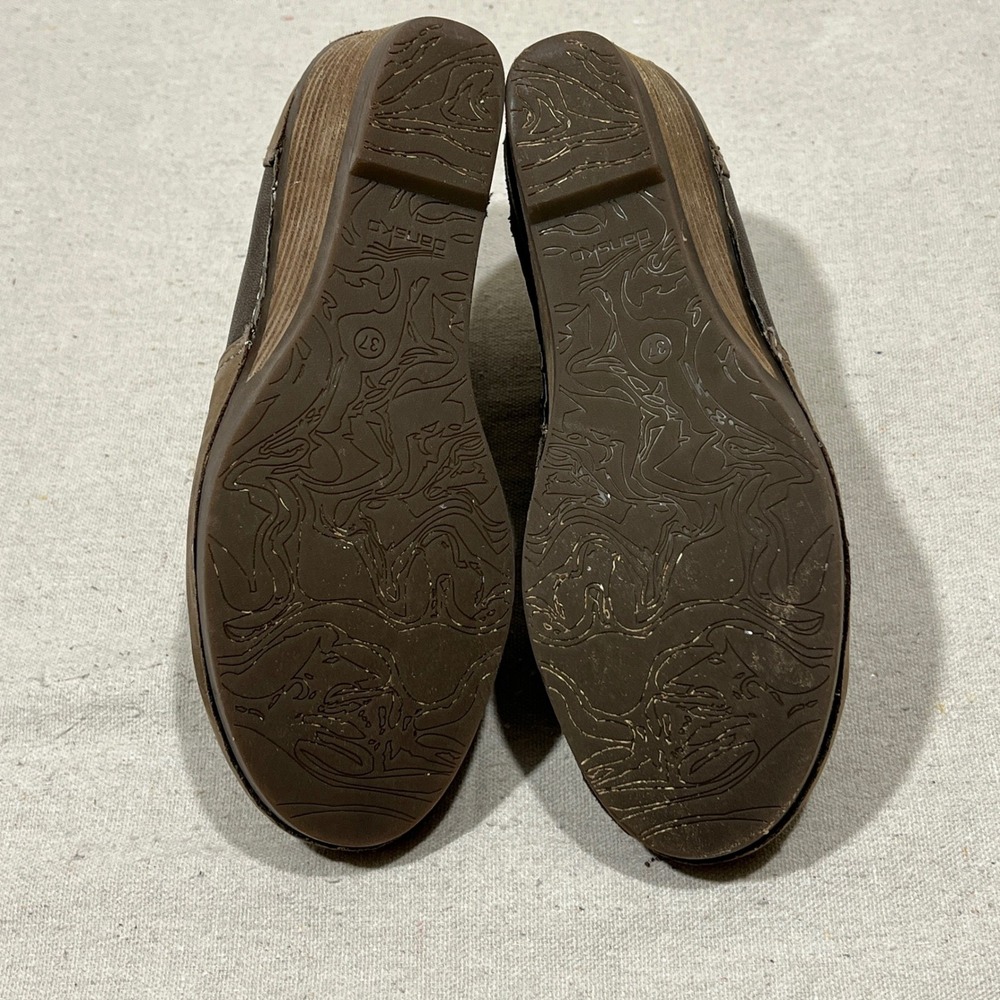 Dansko Susan Women's Brown Leather Wedge Ankle Boots Side Zip Size EU 37 USA 6.5 - Picture 7 of 9